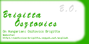 brigitta osztovics business card